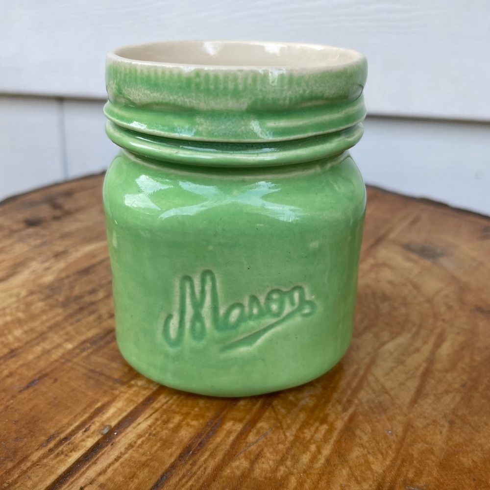 Small Stoneware Mason Jar - Picture 2 of 7